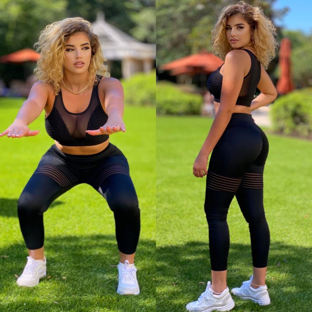 Thickened Mesh Jacquard Fitness Top